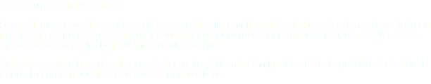 CONSTRUYA CON NOSOTROS Desarrollamos proyectos propios y de terceros. Nuestra amplia red de aliados y la extensa trayectoria en la gerencia de proyectos de diseño y construcción nos permiten garantizar las mejores practicas en la ejecución de proyectos bajo los lineamientos de PMI. Que esperas para hacerte a la casa de tus sueños; Urbanización Iguaima te da la posibilidad de vivir en contacto con la naturaleza con diseños bioclimaticos